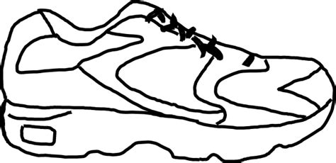 Running Shoe Coloring Page Clipart Best