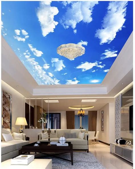 Sunshine And Blue Ceiling Clouds Ceiling 3d Room Wallpaper Landscape