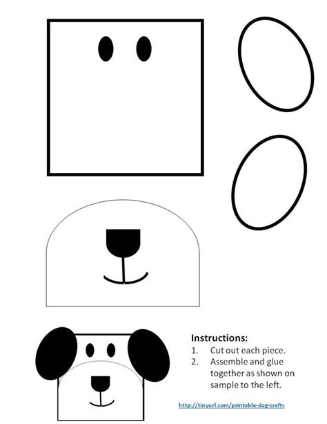 Printable Dog Patterns With Simple Shapes For Kids Crafts Feltmagnet