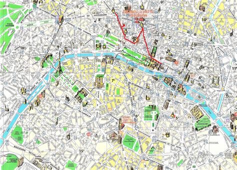 Paris Printable Tourist Map Sygic Travel In Street Map Of Paris
