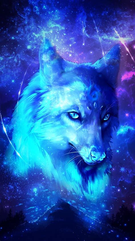 Galaxy Wolf Hintergrundbild En