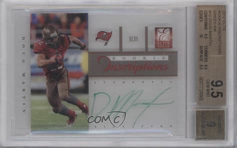 2012 Elite Rookie Inscriptions Green Ink 10 Doug Martin Au Rc For Sale Online Ebay