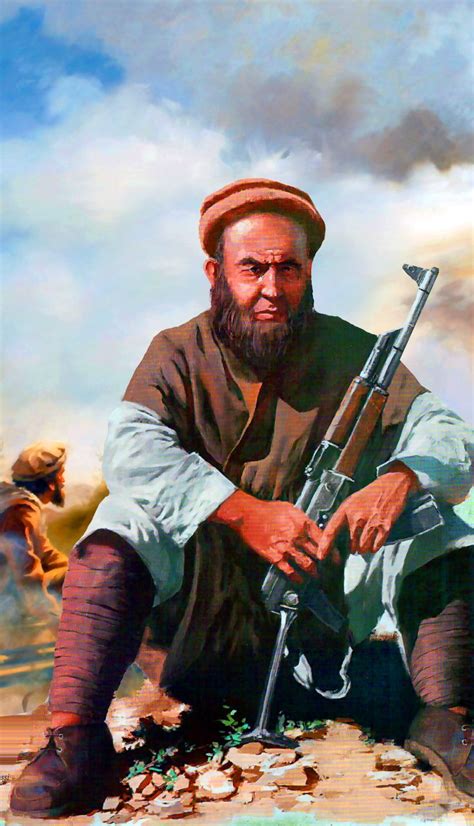 Afghan Mujahideen Fighter During The Soviet Afghan War 1987 Afghan