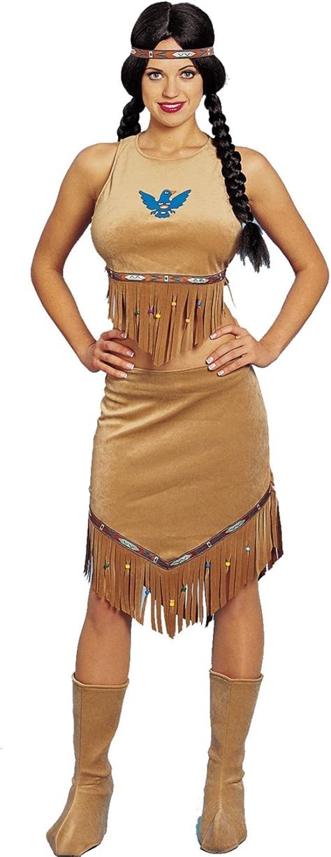 Native American Indian Squaw Indian Babe Adult Costume Size Standard Os Clothing