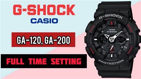 How To Setting Time G Shock Ga 120 G Shock Ga 200 Time Setting Youtube