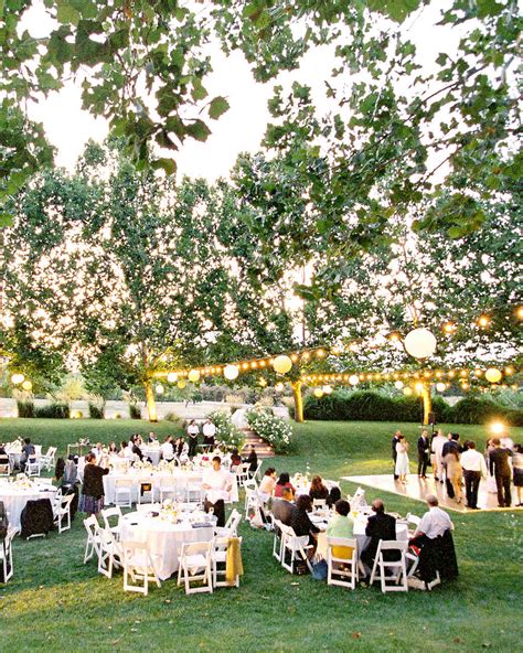 A backyard wedding reception is a great option if you're envisioning a somewhat casual event, or if you love being outdoors. Outdoor Wedding Lighting Ideas from Real Celebrations ...