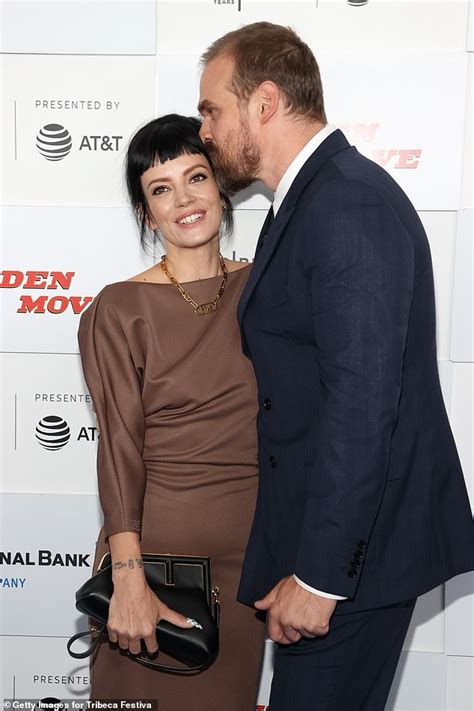 Lily Allen Gets A Sweet Kiss From Husband David Harbour At No Sudden