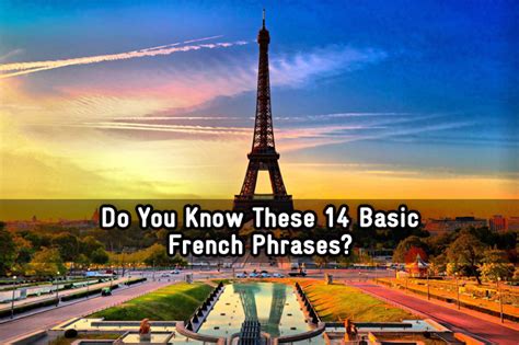 Do You Know These 14 Basic French Phrases? - Trivia Quiz - Zimbio