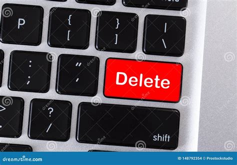 Computer Keyboard With Word Delete On Button Stock Photo Image Of