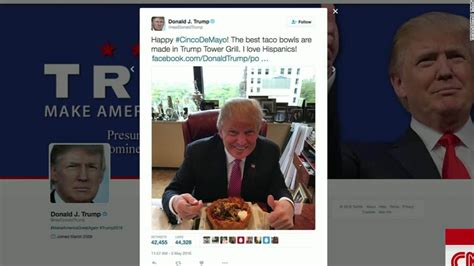 Donald Trump Cinco De Mayo Poses With Taco Bowl Says I Love Hispanics Cnnpolitics