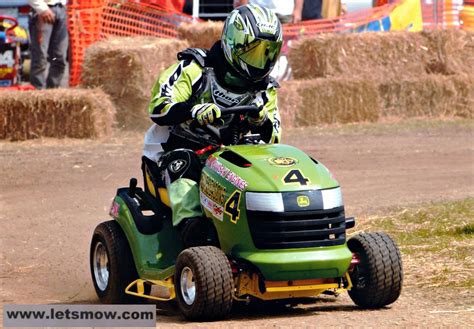 Sta Bil Lawn Mower Racer Jayson Mikula In Action Lawn Mower Racing