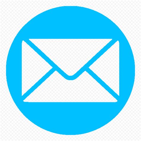 Hd Letter Email Round Blue Icon Transparent Png Citypng