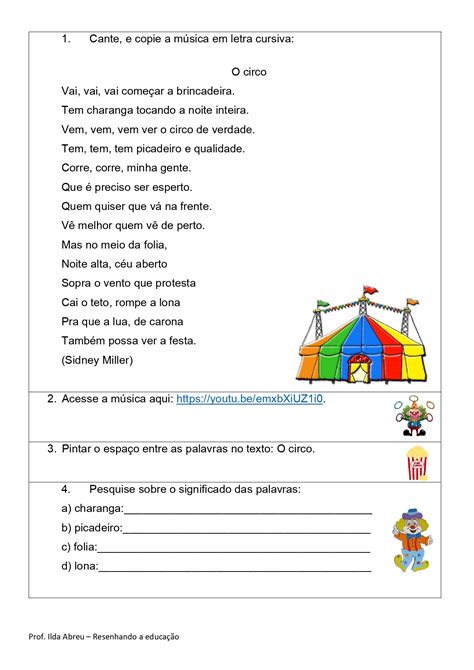 Sequência didática O Circo 2 Ano Ensino Fundamental