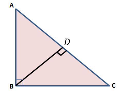 in the given figure abc is a right angled triangle and bd is perpendicular to ac which of the