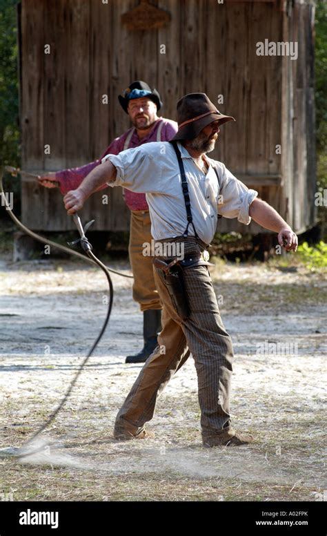 Cowboy Cracking A Stockwhip Whip Cracking Demonstration At Silver Stock
