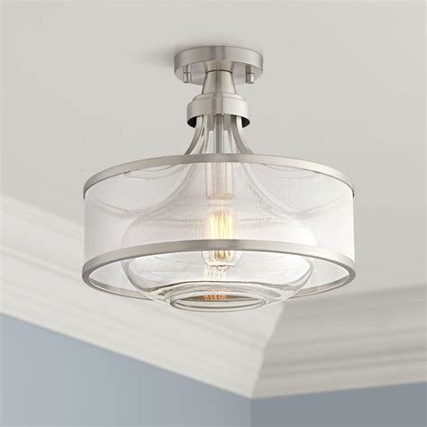 Possini Euro Design Layne Modern Ceiling Light Semi Flush Mount Fixture