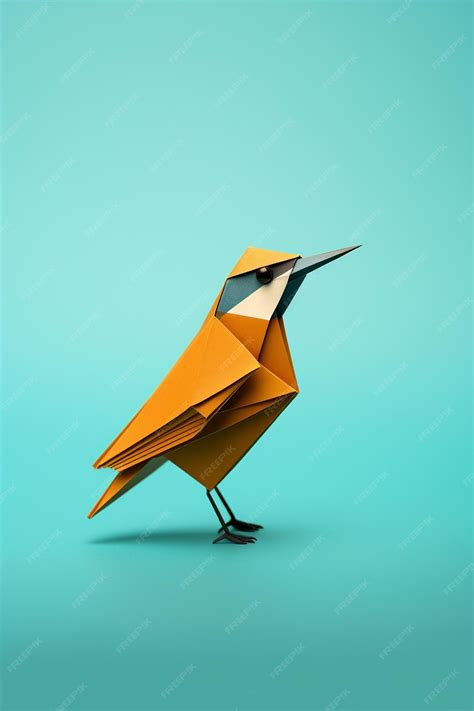Premium Ai Image Bird Origami In The Style Of Contemplative