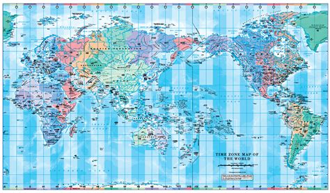 pacific map scale timezones zone cosmographics centred million maps
