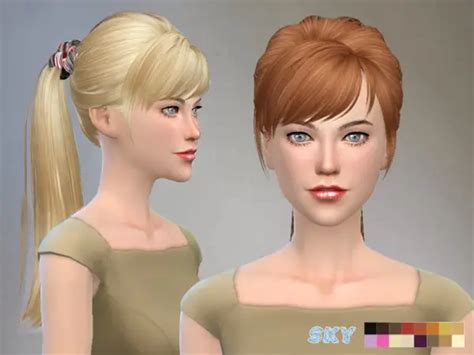The Sims Resource Hair By Skysims Sims Hairs