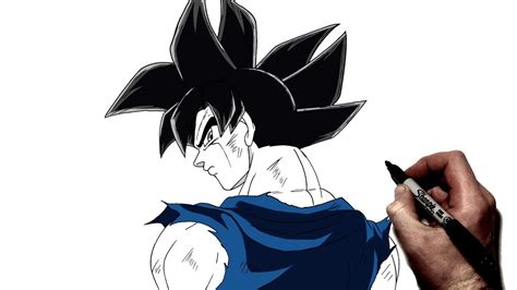 How To Draw Goku Ultra Instinct Step By Step Dragon Ball Youtube