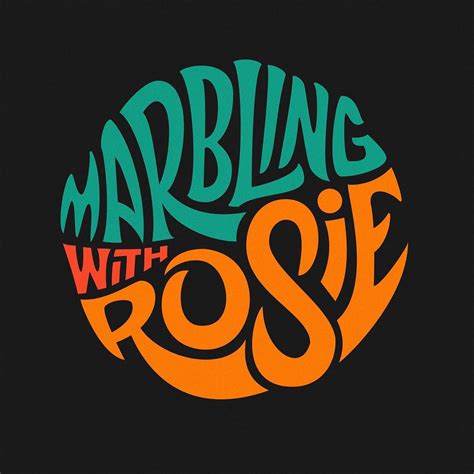 Marbling With Rosie Custom Hand Drawn Logotype Clientwork
