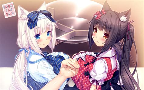 Neko Para Chocola And Vanilla Cat Girl Kawaii Neko Girl Anime