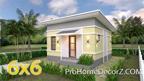 Small Bungalow 6x6 With Shed Roof Pro Home Decor Z