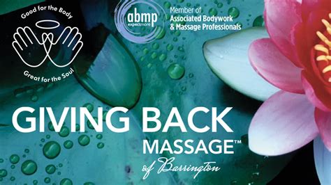 Massage Therapy Giving Back Massage Of Barrington United States