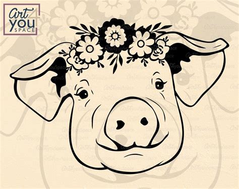 Download Goat svg chicken svg heifer svg pig svg floral wreath ...