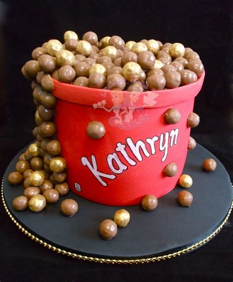 A Bucket Of Maltesers Cake For A 40th Birthday Malteser Cake Cake