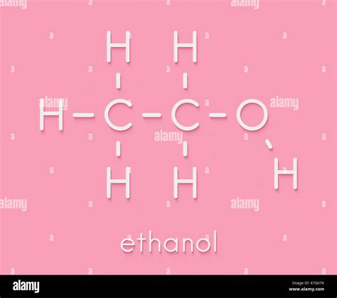Alcohol Ethanol Ethyl Alcohol Molecule Chemical Structure Skeletal