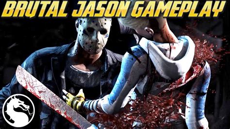Brutal Mortal Kombat X Jason Voorhees Gameplay In 60fps All