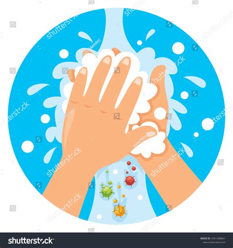 Lavar As Mãos Para Cuidados Pessoais Vetor Stock Livre De Direitos