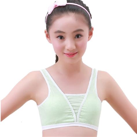 Puberty Young Girls Underwear Camisoles Tops Teenagers Girls Cotton