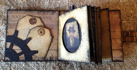 Tim Holtz Steampunk Grunge Bookends With A Tiny Mini Album By Anne