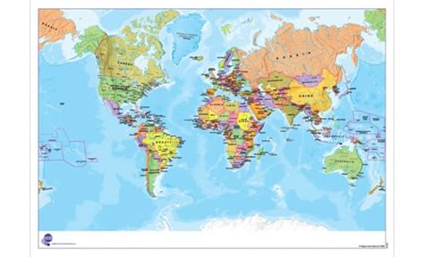 Deskmap World Political A3 Color World Map International Map Map