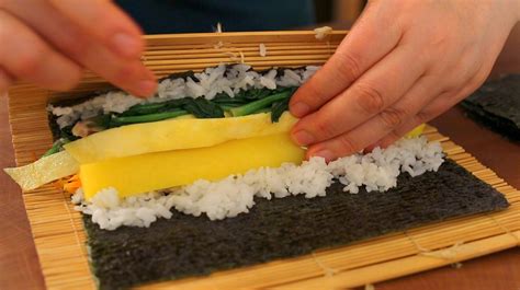 While the name indicates that it's vegetable oriented, it's not necessarily a vegetarian kimbap. Gimbap recipe - Maangchi.com