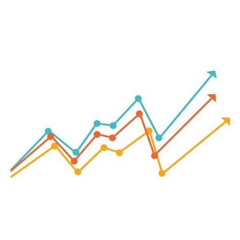 Increasing Multicolor Line Chart Transparent Png And Svg Vector File