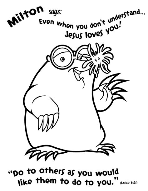 Milton Coloring Page With Images Weird Animals Weird Animals Vbs