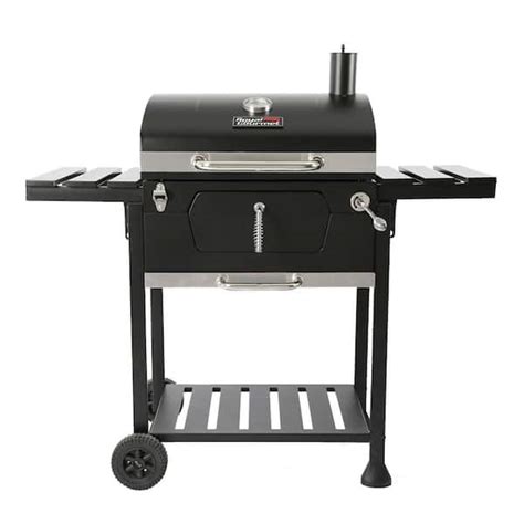 Royal Gourmet 24 In Charcoal Bbq Grill In Black With 2 Side Table