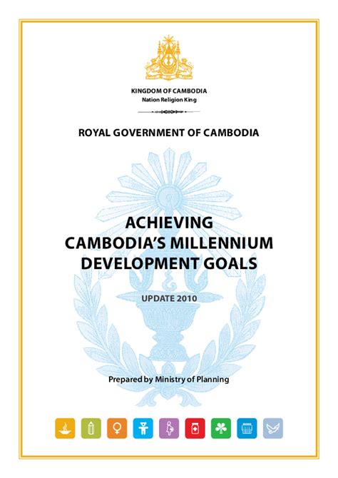 Pdf Achieving Cambodias Millennium Development Goals Royal