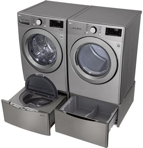 Lg Lgwadrev34604 Side By Side On Sidekick Pedestals Washer And Dryer Set