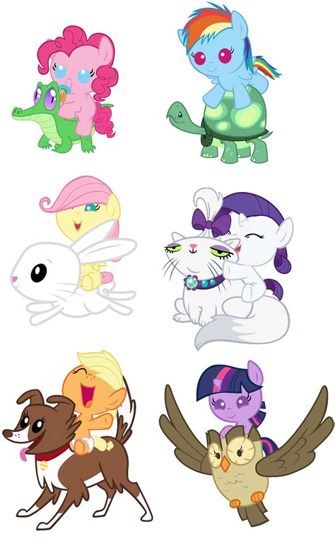 Ponies Riding Pets By Red4567 My Little Pony Friendship Is Magic