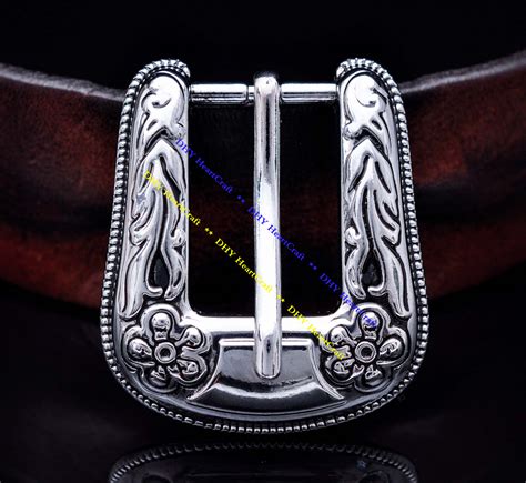 Western Style Engraved And Silver Plated Decorative Belt Buckle Fits