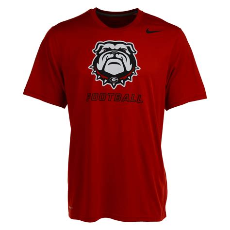 Nike Mens Short Sleeve Georgia Bulldogs Dri Fit T Shirt In Red For Men