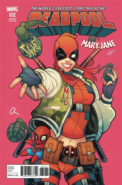 Deadpool 2015 32 Vfnm Mary Jane Variant Edition Cover