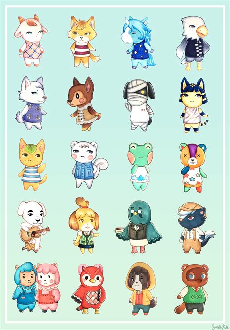 Animal Crossing Stickers In 2021 Animal Crossing Fan Art Animal