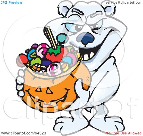 Royalty Free Rf Clipart Illustration Of A Trick Or Treating Polar