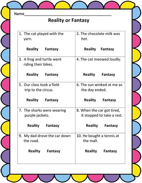 Reality And Fantasy Interactive Worksheet Live Worksheets