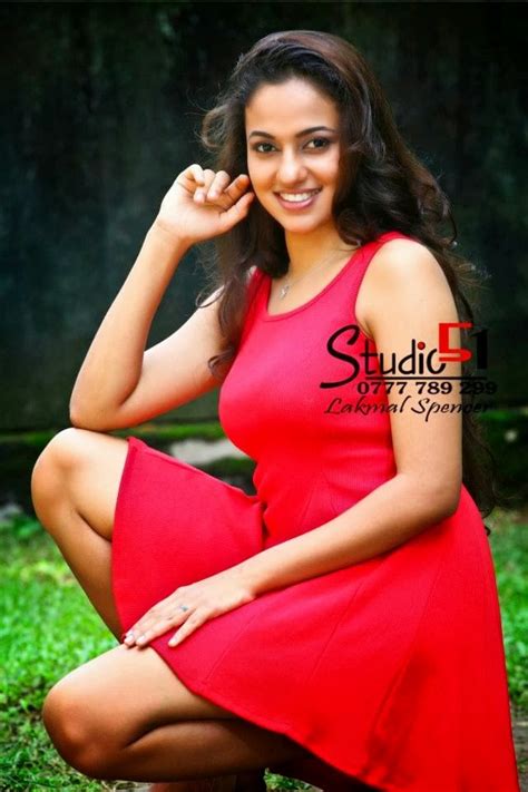 Sri Lankan Taste Fashion Magazine Udari Warnakulasuriya With Hot Red
